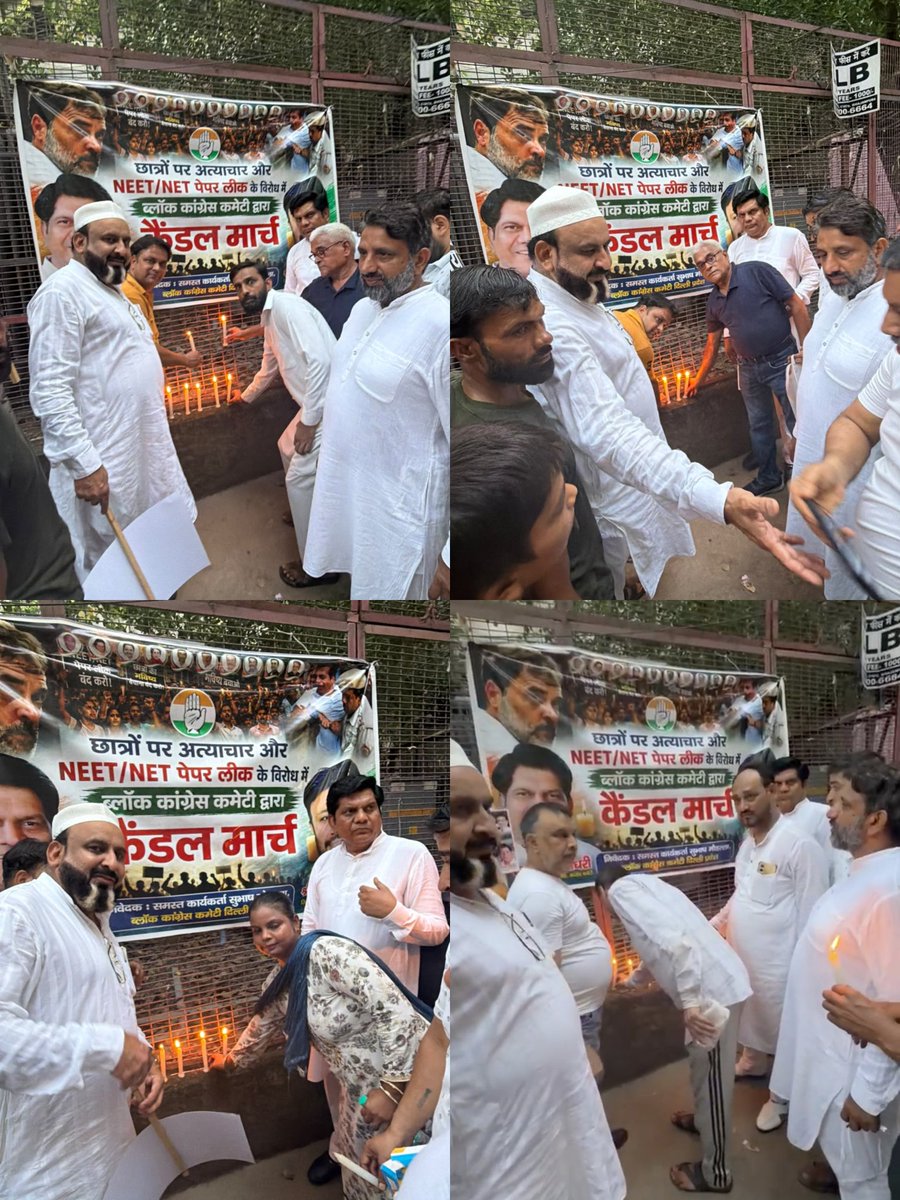 Ch_Devanand0040's tweet photo. आज सुभाष मोहल्ला वार्ड-233 कांग्रेस कमेटी द्वारा@INCDelhi अध्यक्ष श्री @devendrayadvinc जी के आह्वान एवं बाबरपुर जिला कांग्रेस अध्यक्ष श्री @rajkumarjaininc जी के नेतृत्व में, जंतर-मंतर पर नीट पेपर लीक के विरोध में विशाल कैंडल मार्च निकाला गया।
@RahulGandhi
@INCIndia 
#neetpaper https://t.co/8oeBzVOaIz