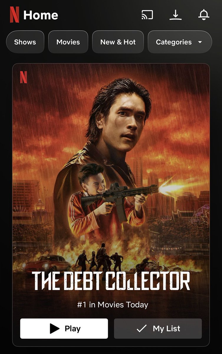 ccactusbby's tweet photo. #คนเดือดทวงแค้น (The Debt Collector) เข้า Netflix วันแรก ติดชาร์ต TOP 10 MOVIES ON NETFLIX กว่า 52+ ประเท�� คะแนนรวมอันดับที่ 5 ของโลก เป็นการเปิดตัวที่ดีมากๆ ชื่นใจแทนนักแสดงและทีมงานทุกคนเลย ไปกันต่อ ! 🤩👊���🔥

#ต้าห์อู๋ #DAOU #oueiija @oueiija

NO.1 — THAILAND 🇹🇭, NIGERIA 🇳🇬, VIETNAM 🇻🇳

NO.2 — BRAZIL 🇧🇷, MALAYSIA 🇲🇾

NO.3 — CHILE 🇨🇱, SINGAPORE 🇸🇬, MAURITIUS 🇲🇺, ROMANIA 🇷🇴

NO.4 — SOUTH KOREA 🇰🇷, FRANCE 🇫🇷, PHILIPPINES 🇵🇭, GREECE 🇬🇷, HUNGARY 🇭🇺, NEW CALEDONIA 🇳🇨, POLAND 🇵🇱, PORTUGAL 🇵🇹, REUNION, SLOVAKIA 🇸🇰, 

NO.5 — ITALY 🇮🇹, SPAIN 🇪🇸, CANADA 🇨🇦, CYPRUS 🇨🇾, ISRAEL 🇮🇱, KENYA 🇰🇪, MOROCCO 🇲🇦, OMAN 🇴🇲, SAUDI ARABIA 🇸🇦, SOUTH AFRICA 🇿🇦, TURKEY 🇹🇷

NO.6 — 🇭🇰🇮🇩🇹🇼🇧🇭
NO.7 — 🇳🇱🇨🇿🇫🇮🇰🇼🇱🇺🇶🇦 
NO.8 — 🇨🇭🇧🇪🇧🇬🇭🇷🇱🇧🇦🇪 
NO.9 — 🇮🇸🇲🇹 
NO.10 — 🇳🇴🇯🇴🇷🇸🇸🇮

// ช่วยกันแชร์ เปิดดูบ่อยๆ ที่สำคัญอย่าลืมกด Double Thumbs + เพิ่มเข้า My List กันด้วยนะค้าบ 🤩