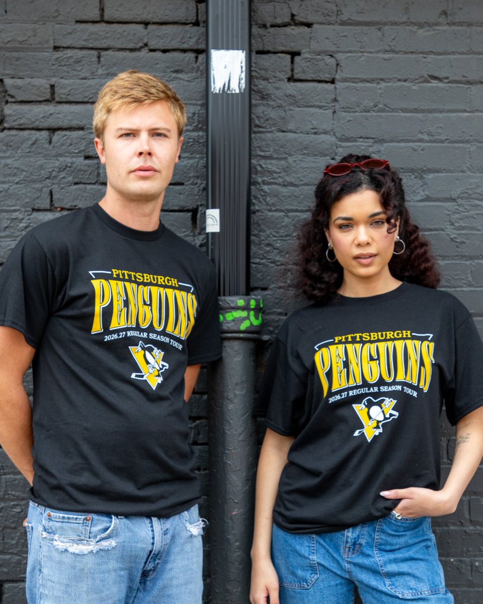 penguins's tweet photo. We know you've been waiting for this one 👀

The 2026.27 Regular Season Tour Tee is now available for preorder: https://t.co/W5HrUMhwpZ https://t.co/i4NJPfGAOZ