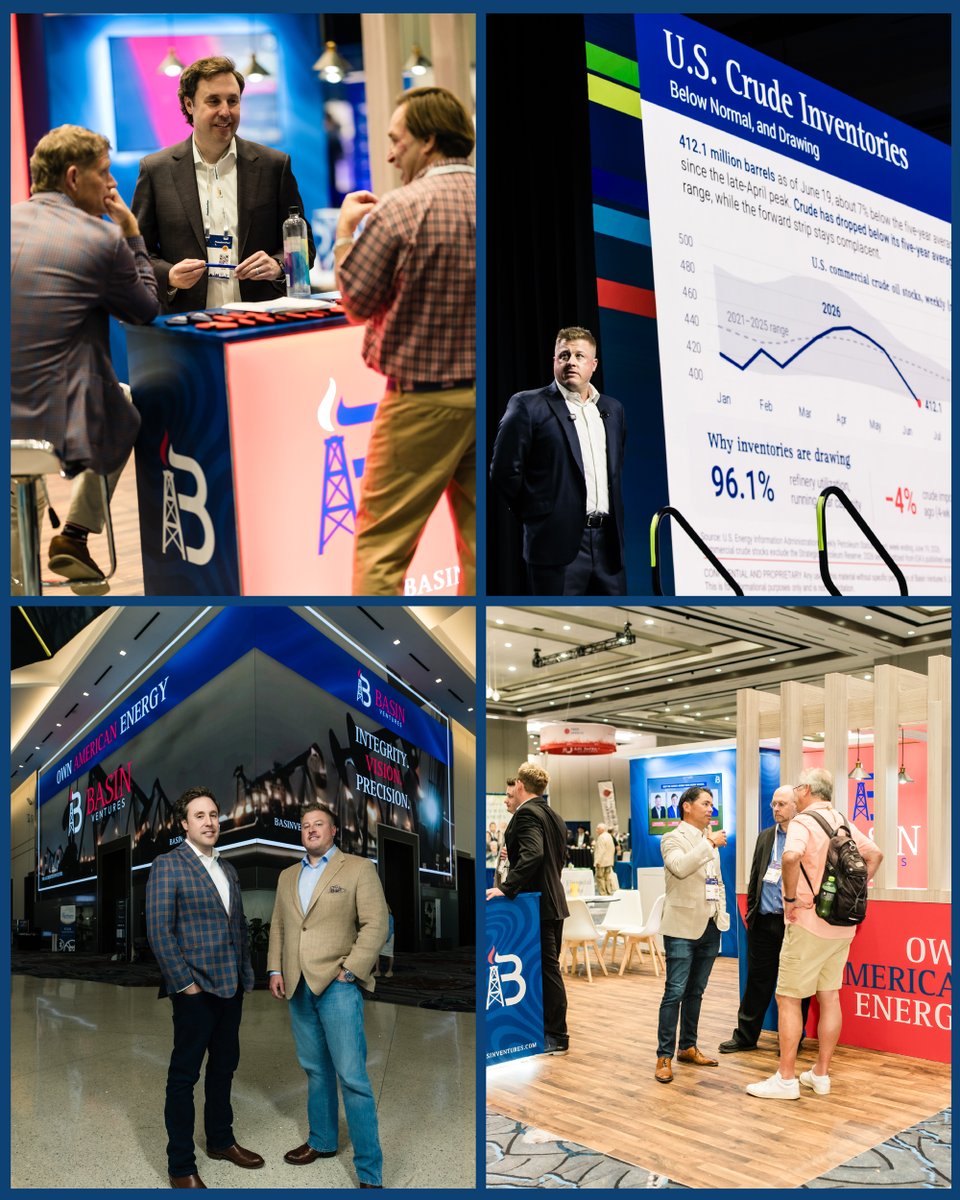 BasinVentures's tweet photo. FreedomFest 2026 was one for the books! 🇺🇸

Serving as the exclusive oil & gas sponsor gave us 4 days, 3 packed sessions, and hundreds of meaningful conversations about direct ownership in American energy.

The real win? Those handshakes in Vegas have turned into lasting relationships and ongoing daily discussions.

Huge thanks to the FreedomFest team and everyone who connected with us. Here is a quick look back at the week.

#FreedomFest2026 #BasinVentures #AmericanEnergy #DirectOwnership #EnergyInvesting