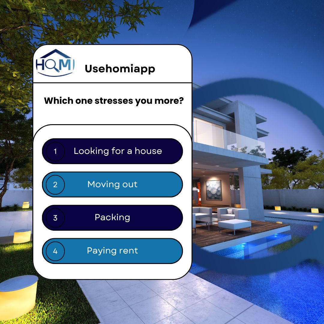 usehomiapp's tweet photo. “What’s the most stressful thing you’ve experienced while house hunting ?”
#HOMI #realestate #househaunt #apartmentsearch #viralpost https://t.co/JSbwyyjn1B