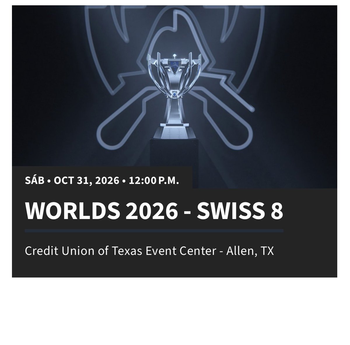 Michie_Torres's tweet photo. Couldnt get  Semifinals, but Got tickets for Swiss 7&amp;8 🥺❤️
@riotgames #Worlds2026 https://t.co/JZxrEmU8Ck