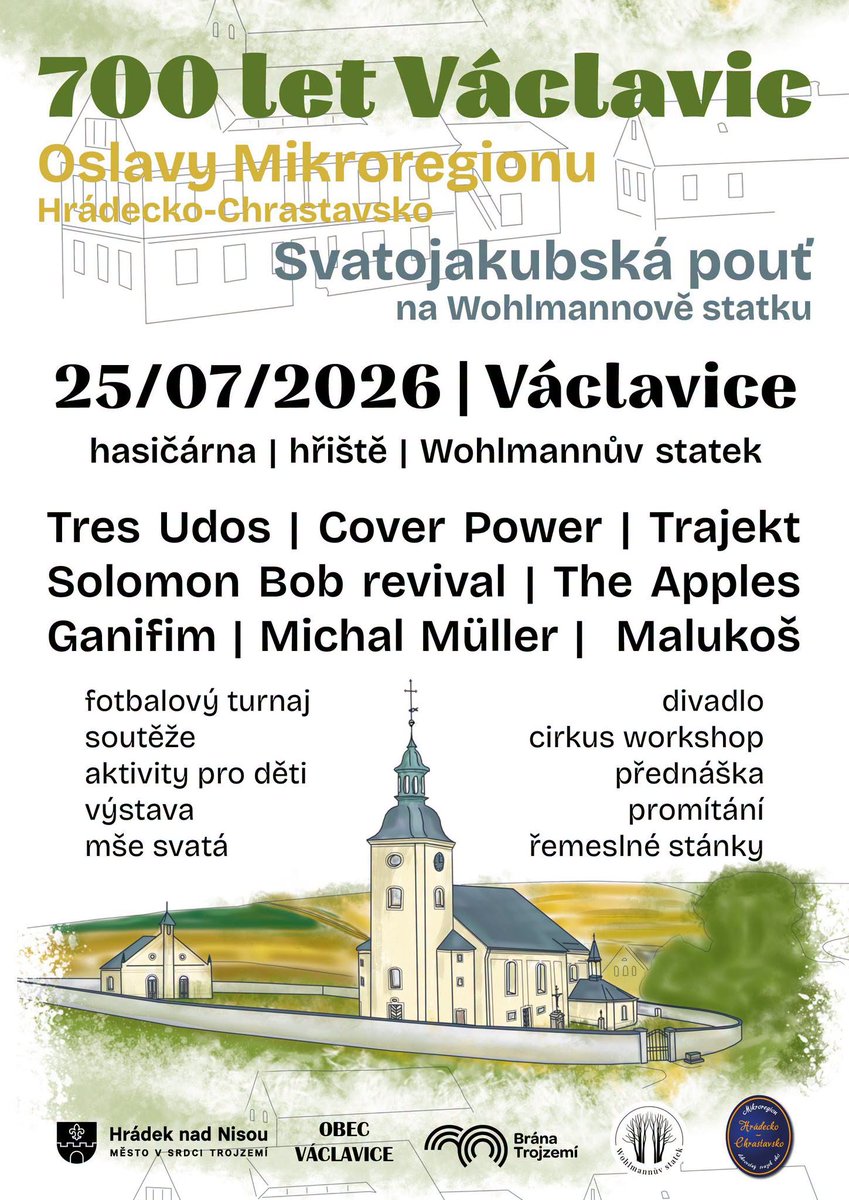 hradekcz's tweet photo. Václavice čeká zítra velký den. Budete u toho? https://t.co/cqQ5I8AavU