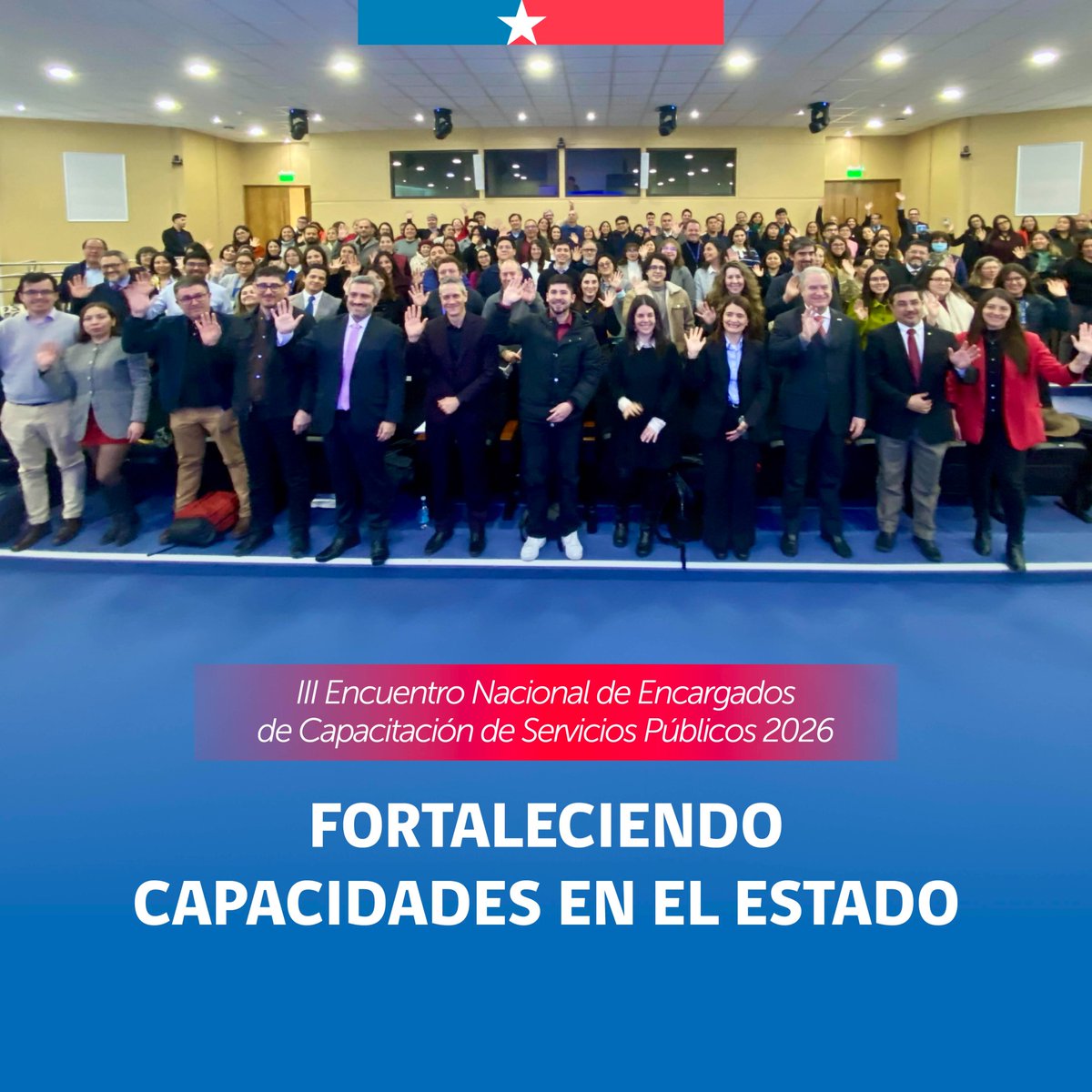 ServicioCivilCL's tweet photo. 💡 ¡Aprender también es transformar el Estado!

En el III Encuentro Nacional de Encargados de Capacitación de Servicios Públicos 2026, compartimos experiencias y reflexionamos sobre el aprendizaje permanente, la Inteligencia Artificial y otras herramientas para desarrollar capacidades al servicio de las personas.

✅ Desde Campus Servicio Civil seguimos promoviendo estos espacios para construir una función pública cada vez más preparado para las necesidades de las personas.

#ServicioCivilCL #TrabajandoParaUsted #FunciónPúblicaCL