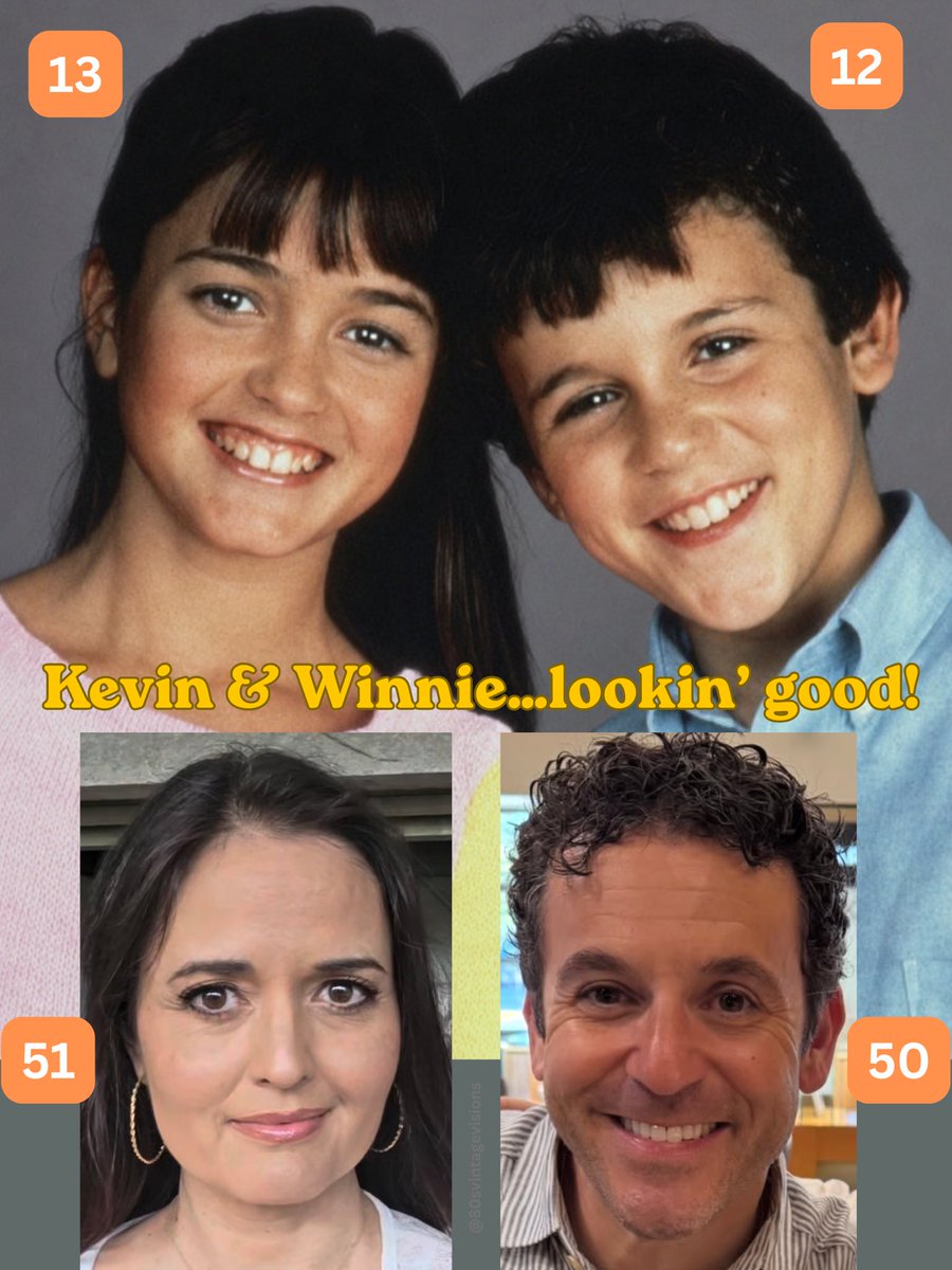 80svintvisions's tweet photo. Kevin Arnold &amp; Winnie Cooper gave us one of TV’s most unforgettable young romances. Played by Fred Savage and Danica McKellar, their chemistry made The Wonder Years a nostalgic classic. Decades later, both are still looking fantastic! 💕 https://t.co/BbKAGkQVJj