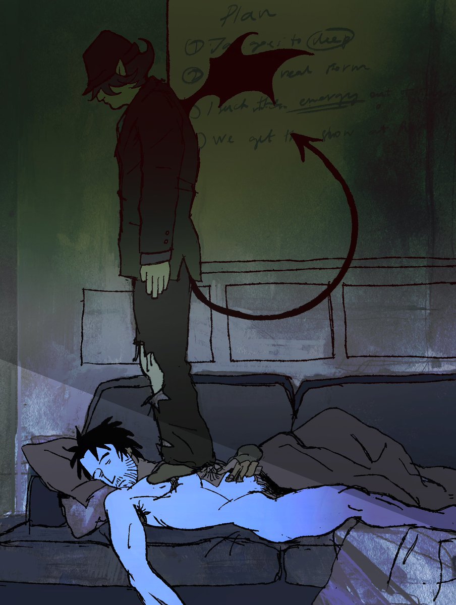 JagidnaJija's tweet photo. guy who’s always sleeping and he’s sleep paralysis demon best friend 
#ntbts https://t.co/ke3n967TDC