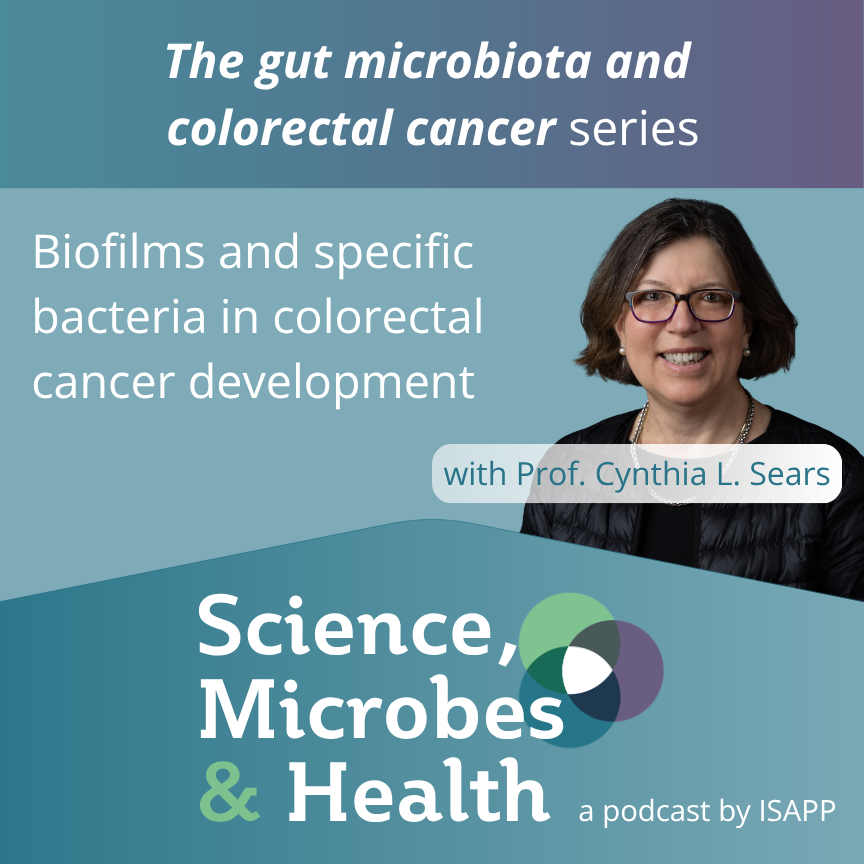 ISAPPscience's tweet photo. Check out our new podcast series on the gut microbiota and colorectal cancer! The first episode features Prof. Cindy Sears talking about her groundbreaking work on the role of bacteria (such as Fusobacterium) + biofilms in colorectal cancer development:

https://t.co/OJ75qtzHYK https://t.co/fIK9ewowBv