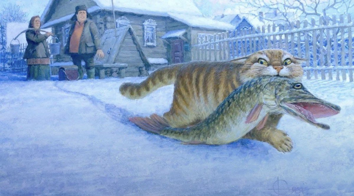 pmamtraveller's tweet photo. "The Winter Thief" by artist Vladimir Stakheyev. https://t.co/P1NCaKq6bR