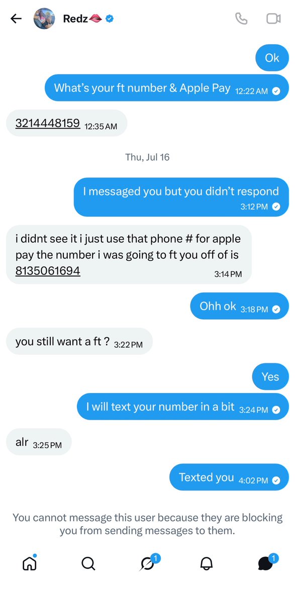 RaniaAbdel75868's tweet photo. @redzzdump Scammer will block you after sending the money https://t.co/lus2IVim8s
