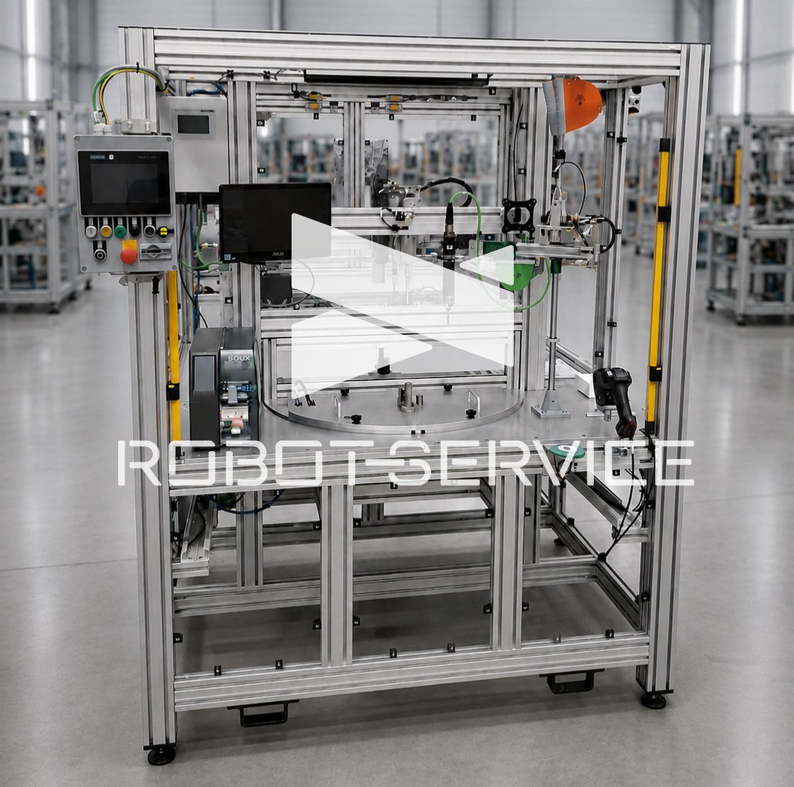 KftRobot's tweet photo. Our latest assembly and EOL testing machine is taking shape. This special-purpose machine combines assembly and final testing in one process for efficient production and consistent quality control. #RobotService #IndustrialAutomation https://t.co/gCLkRnINx9