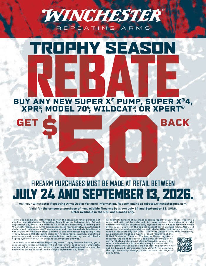 _GunCountry_'s tweet photo. WINCHESTER REBATE!!!!
We have multiple models in stock as we speak!
Come find your next rifle or shotgun today before they sell out! https://t.co/FVjDN6czVx