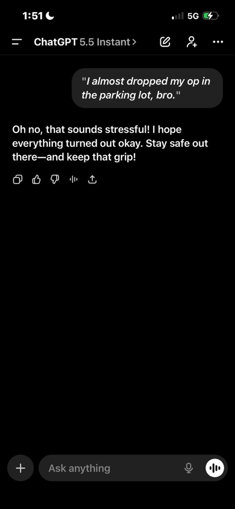 Blockayy29's tweet photo. ChatGPT a real one 😤😤🥷
@chatgpt https://t.co/OxQxciXVij
