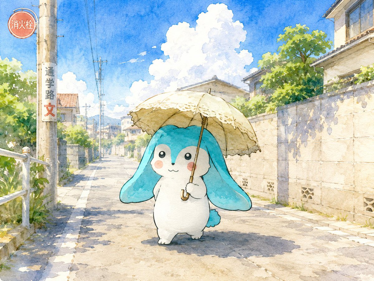 shichipacchi's tweet photo. お外に出る時は日傘を忘れずに持って歩くンマ♪ https://t.co/AfQq5JkCFs