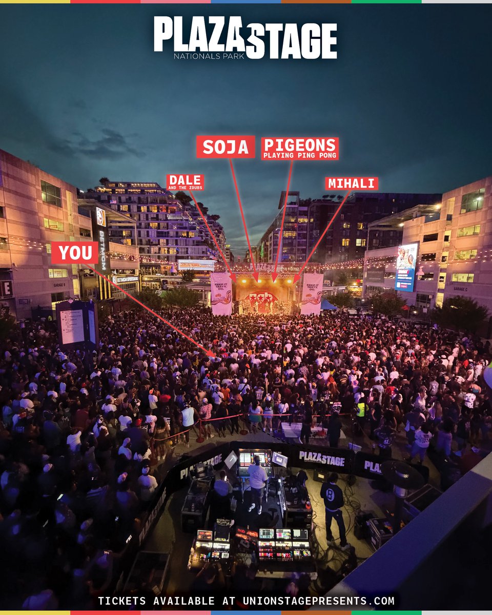 SOJALive's tweet photo. For everyone joining us at Plaza Stage at Nationals Park, here's your guide for getting in. Plaza Stage is a brand new venue, so we wanted to share everything you'll need before you head out - parking, entrances, and where to find the stage.

Get your tickets while you can! https://t.co/AL2Z4yDuaI