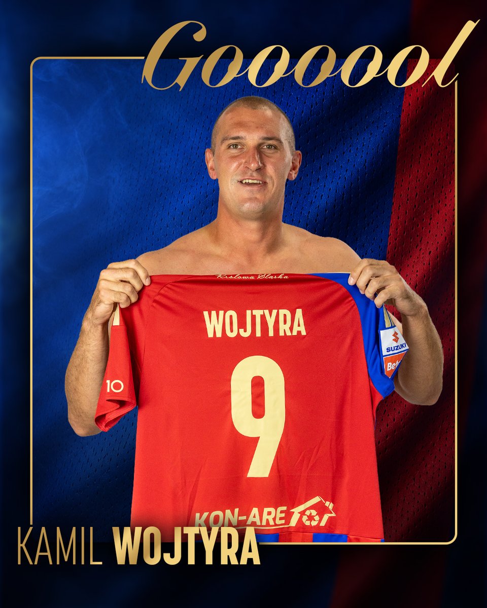 PoloniaBytom's tweet photo. 90' | GOL! 💥
Kamil Wojtyra po podaniu Kamila Orlika podwyższa prowadzenie Polonii!

#BYTWAR 4:2 https://t.co/VXX1i9qovc