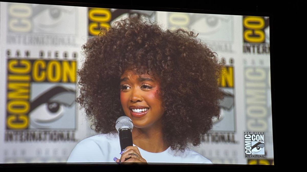 screenrant's tweet photo. #ForgottenIsland stars, Dave Franco and H.E.R., take the stage in Ballroom 20 to kick off Friday’s #SDCC2026 programming! 🏝️ https://t.co/9ND0vwhCb8