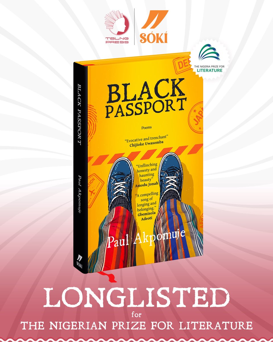 AkpomujeP's tweet photo. My debut poetry collection, Black Passport, is a 2026 @NGRLitPrize Longlisted book🧡🧡🧡

#NLNGPrize #NPLLonglist2026 #TheNigeriaPrizes2026 #AfricanPoetry https://t.co/WrWHIPNCVX