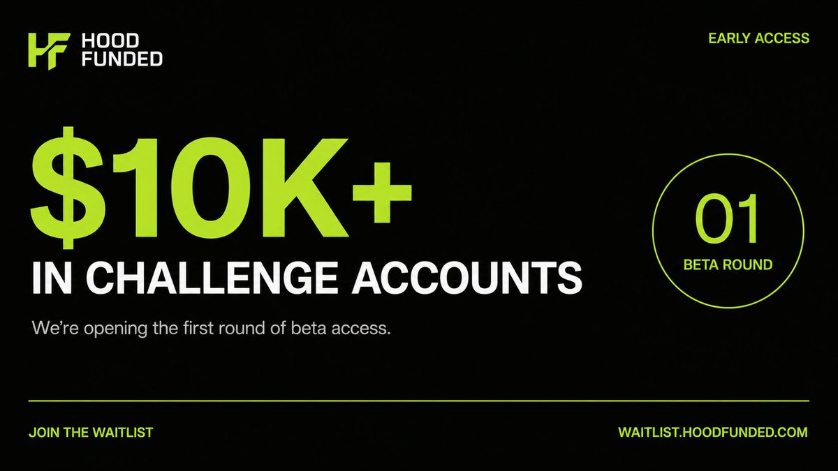 hoodfunded_'s tweet photo. We're giving away over $10,000 in real funded accounts.

Secure your spot on the waitlist now. 

https://t.co/skluCBok0F https://t.co/1MeO1EQyVT