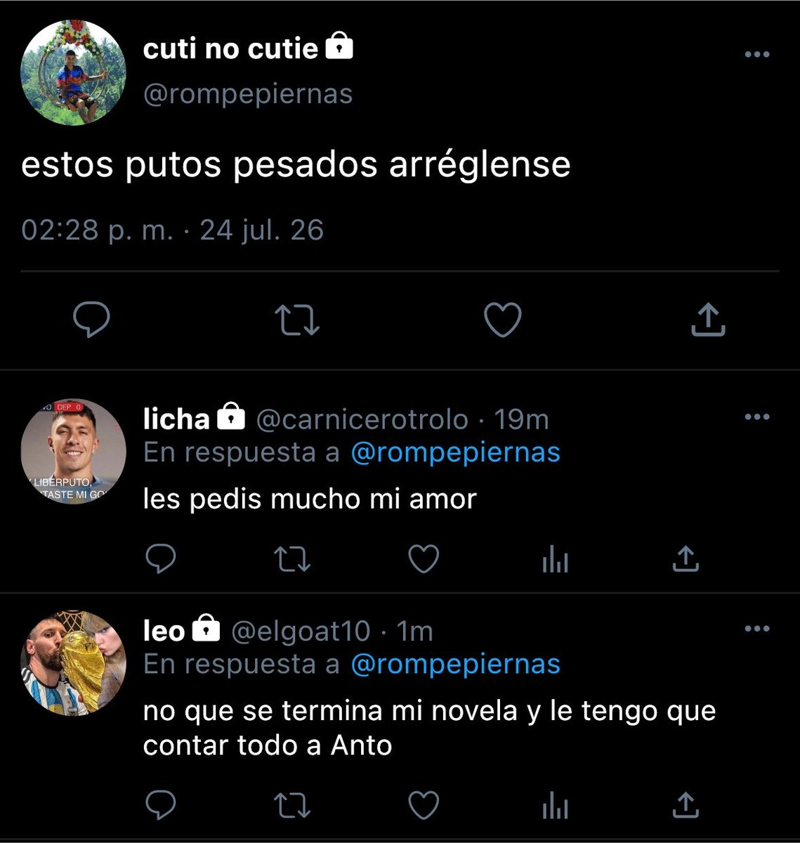 honrybeett's tweet photo. Au #julienzo

Donde Julian y Enzo son exes que su relación terminó mal 

O

Donde tienen que verse de nuevo para concentrar en el mundial https://t.co/SpYkRTHAmp