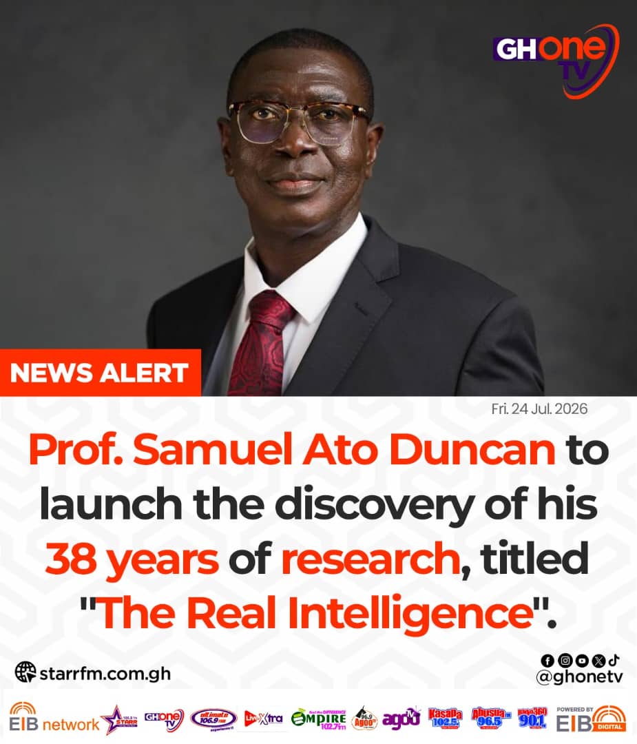 starr1035fm's tweet photo. Prof. Samuel Ato Duncan to launch the discovery of his 38 years of research, titled "The Real Intelligence"...

#GHOneNews #EIBNetwork
#StarrFM #NewsAlert https://t.co/lXKC1LR42L