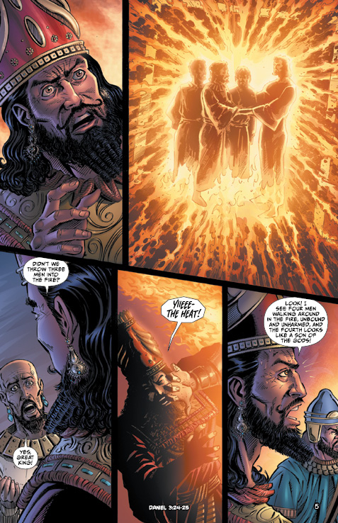 kingstonecomics's tweet photo. Daniel’s three friends face their greatest test when they refuse to bow down to the idols of King Nebuchadnezzar. But in this mighty deliverance of the Jews from a fiery furnace, Nebuchadnezzar comes face to face with the power of might of the true God. https://t.co/6FxTRi6tYH https://t.co/T0phxvi65L