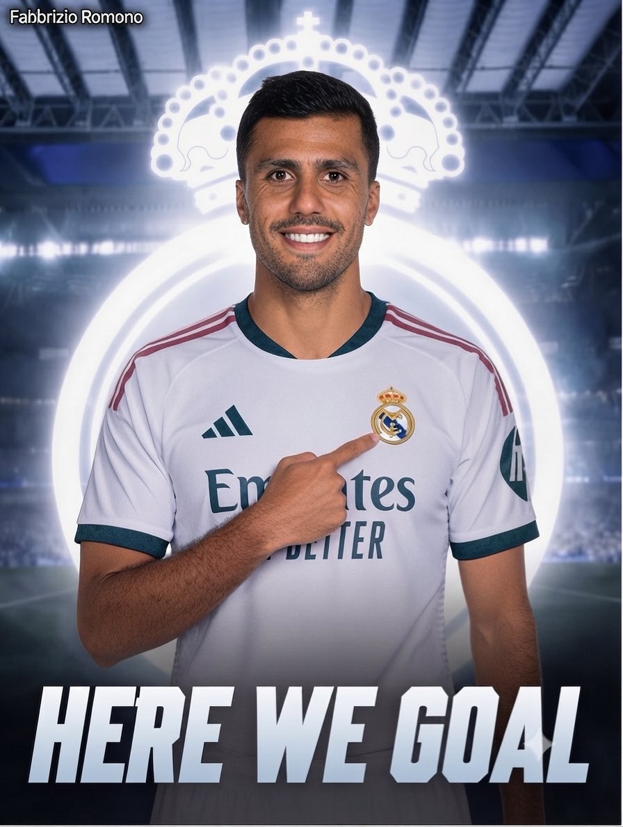 FanbrizioRomono's tweet photo. 🚨⚪️BREAKING: Rodri Hernandez to Real Madrid here we goal!

Loan move with €100m buy option clause which becomes mandatory after putting on Real Madrid jersey.

Jose Mourinho wanted Rodri. Florentino Perez knows nothing about this deal. Medical test after surgery on Monday. https://t.co/mKEwW0Ez9U