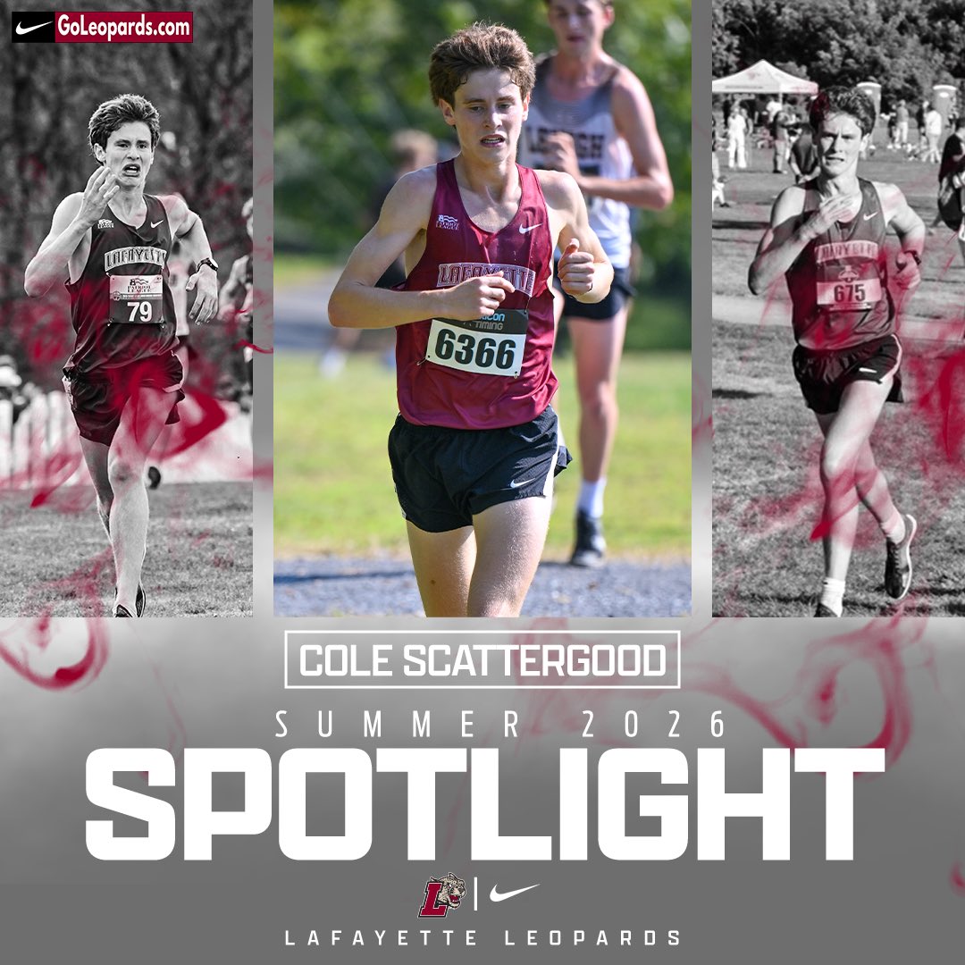 GoLeopards's tweet photo. ☀️Summer Spotlight Series🏖️

Incoming junior Cole Scattergood has been a consistent member of the cross country program for his first two years at Lafayette. Scattergood finished in the top 25 at the Temple Owls Invitational and against Lehigh. He earned 79th at the Patriot League Championships and competed in the NCAA Mid-Atlantic Regional Championships. Scattergood brings experience to the team and will be someone the underclassmen can look up to throughout the 2026 season.

#RollPards #ClimbTheHill #SummerSpotlight | @LafCol @PatriotLeague @LafayetteAlumni @lafayetteTF