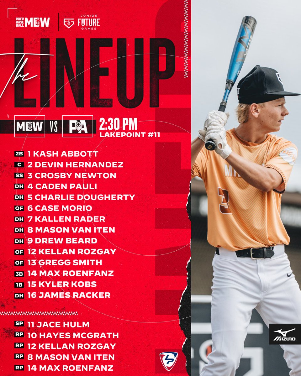 PrepBaseballNE's tweet photo. #𝐏𝐁𝐉𝐅𝐆𝟐𝟔: 𝐆𝐚𝐦𝐞 𝐎𝐧𝐞 

#TeamMidwest🌽  vs #TeamPennsylvania

The fight for the title starts now.

🏟️ LP #11
⏰ 2:30 PM
📺https://t.co/A8COmrB6Uv

 @prepbaseball | @PBRobbyMagic | @TylerCropley https://t.co/IETnEsTEia