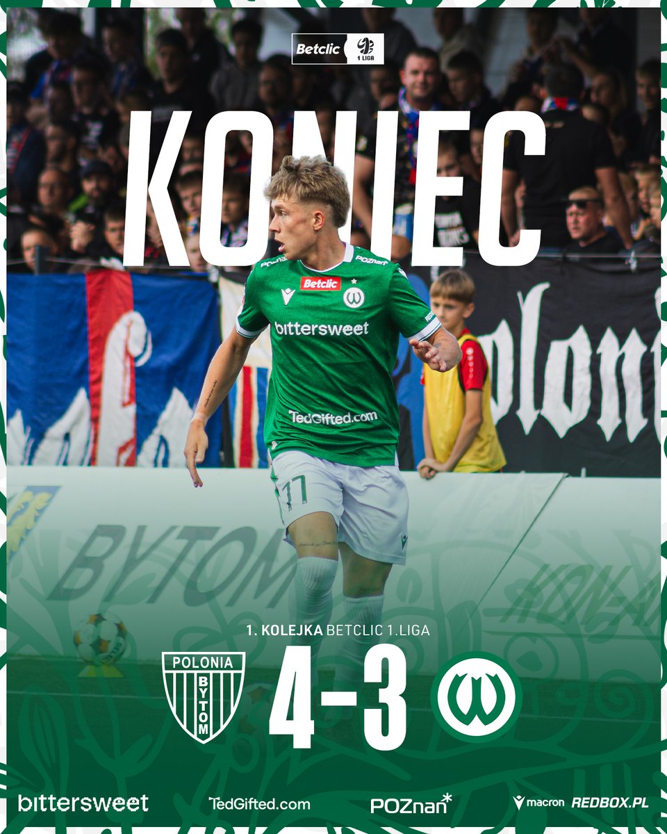 WartaPoznan's tweet photo. 🏁 Koniec meczu. Przegrywamy w Bytomiu.

4 #BYTWAR 3 https://t.co/EQ3kE4yKdZ