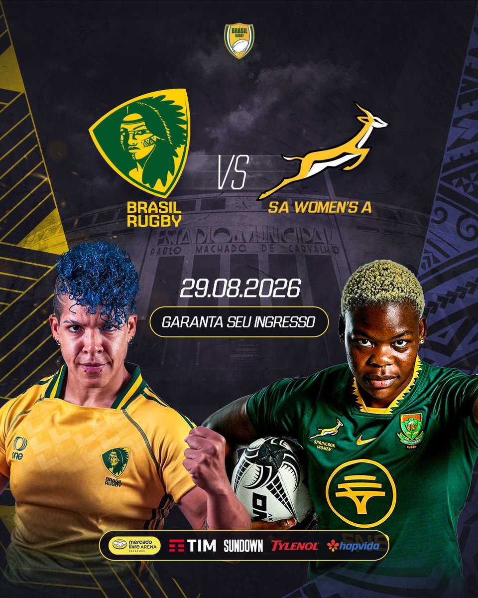 brasilrugby's tweet photo. 🏉 Yaras x South Africa Women’s A
🏉 Tupis x The Classics New Zealand
📅 29 de agosto
📍 Mercado Livre Arena Pacaembu
🎟 Garanta seu ingresso pelo link: https://t.co/3D0rV4FGsD

#Rugbybrasilexperience https://t.co/2RgBSetssf