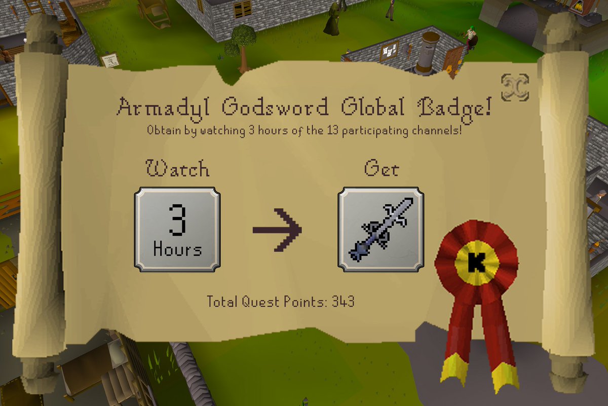 kick's tweet photo. New OSRS grandmaster quest unlocked.

Watch 3 hours on KICK → Get the AGS Global Badge. https://t.co/OfrxseQJBH