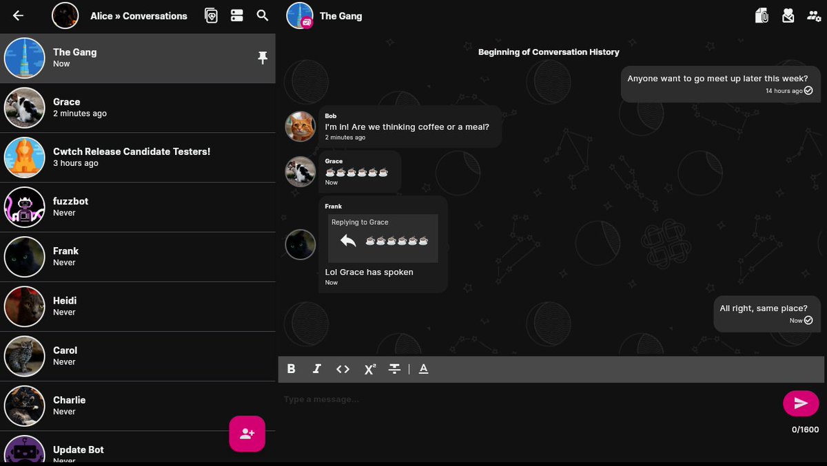 KuptoKosmos's tweet photo. 🌐🔒 CWTCH

Un vrai messager metadata-resistant 100% décentralisé, sans aucun numéro de téléphone, sans email, sans compte Google, Apple ou serveur qui sait qui parle à qui !

La plupart des messagers privés (même les bons) laissent encore des traces : un identifiant permanent, un serveur qui voit les relations, des métadonnées qui permettent de reconstruire ton graphe social

Cwtch a été conçu précisément pour rendre ça impossible

Il transforme chaque profil en un service onion Tor v3

Ton adresse, c’est littéralement une adresse .onion

Tu échanges les adresses hors bande (QR, lien, en face à face), et à partir de là :

➡️ Les conversations 1-to-1 sont purement peer-to-peer via Tor

➡️ Les groupes passent par des serveurs que n’importe qui peut héberger (et qui ne peuvent rien lire ni savoir qui parle à qui)

➡️ Tout est chiffré de bout en bout

➡️ Aucune métadonnée utile n’est exposée (même le protocole est conçu pour ça)

Le génie, c’est que personne (ni serveur, ni relais, ni observateur réseau) ne peut savoir qui communique avec qui, quand, ni même combien de fois

👉 Avantages :  
- Résistance extrême aux métadonnées  
- Fonctionne entièrement sur Tor
- Open-source, auditable
- Groupes possibles sans faire confiance au serveur
- Données stockées uniquement en local, chiffrées

👉 Inconvénients :  
- Encore jeune / moins poli que SimpleX ou Signal
- Dépendance à Tor.. latence
- Principalement texte (les appels ne sont pas le focus)
- UX plus technique, pas grand public

Pour tous ceux qui en ont marre des messagers qui protègent le contenu mais vendent les relations, Cwtch est l’un des outils les plus radicaux qui existent actuellement.

#Privacy