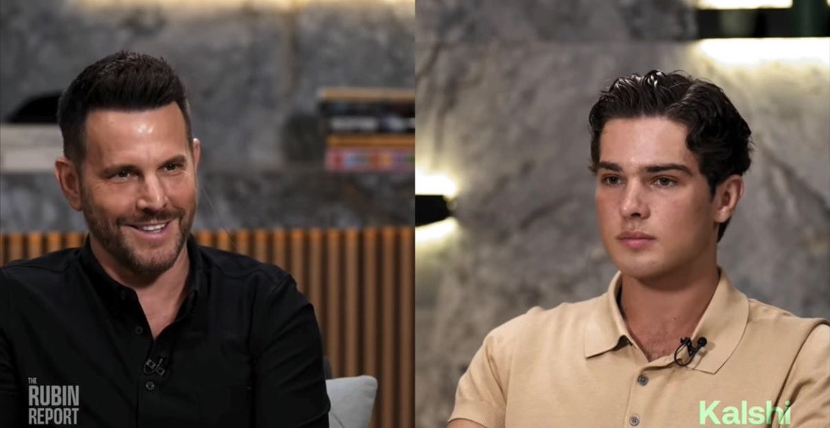 barragers's tweet photo. Clavicular looked visibly uncomfortable after getting brutally mogged by Dave Rubin https://t.co/xmp4CD9fHq