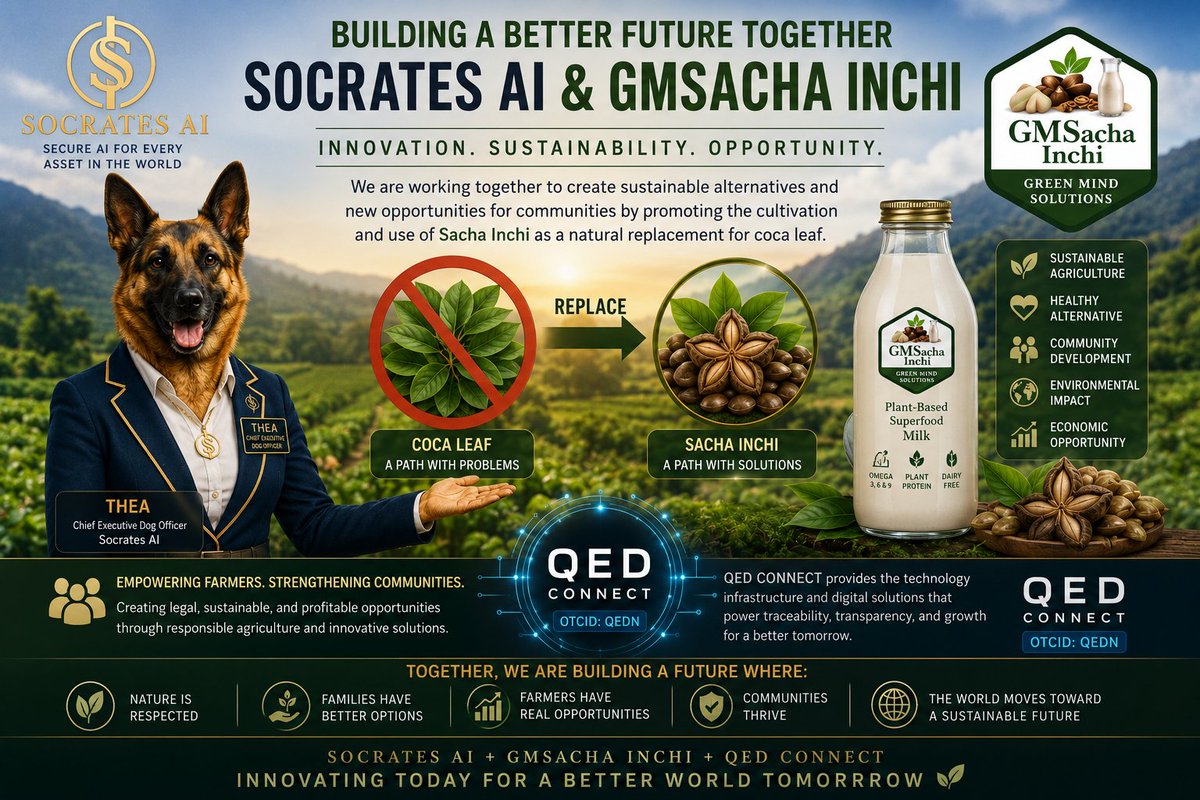 valhallawulff's tweet photo. 🌱🤖 What if AI could help create a transparent, traceable future for agriculture?
#SocratesAI #GMSachaInchi #GreenMindSolutions #QEDConnect #QEDN #ArtificialIntelligence #FoodTraceability #FarmToTable #SustainableAgriculture #Innovation #FutureOfFood #SupplyChain #Colombia https://t.co/NxCHDWPWr8