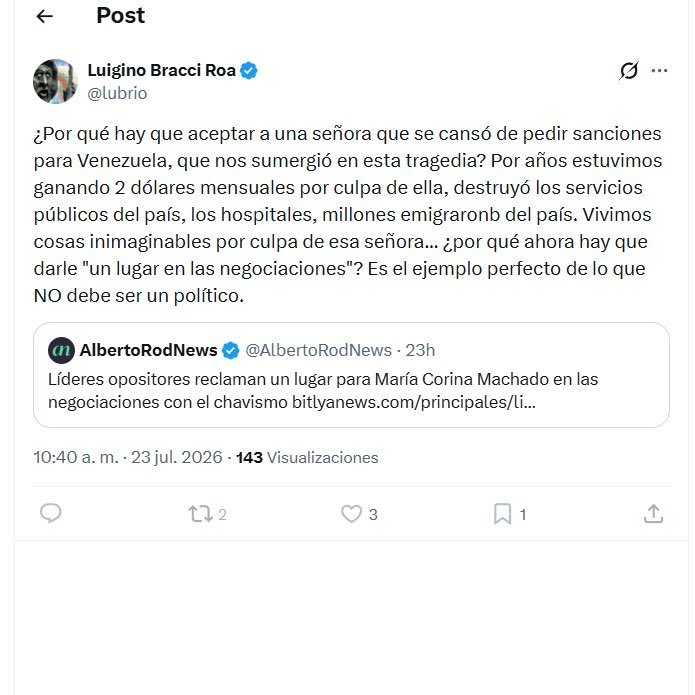mariannedh's tweet photo. En el supuesto hipotético de que “una señora” fuera capaz de hacerte ganar dos dólares mensuales y de destruir los servicios públicos de un país entero, yo
como mínimo esperaría que te cuestionaras qué tan inepto puede ser un gobierno que está, según tú, a merced de “una señora” https://t.co/bRZdfRDm2h