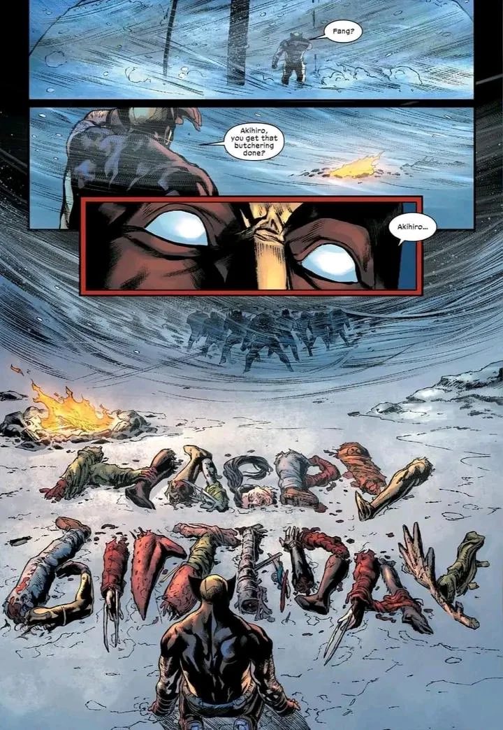 PrinceFoody's tweet photo. @DraftsAndDrama_ @everymovieplug Yeah, Sabretooth is one sick bastard. He even went as far as using Wolverine's son's body parts to spell out happy birthday like he was decorating a cake for his buddy. He’s on a whole different level of unhinged. https://t.co/07eUVdBMhb