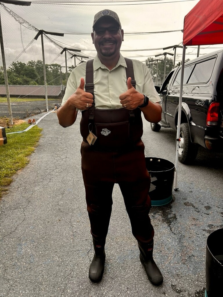 RepJFleming's tweet photo. I joined members of the PA Fish and Boat Commission for a trout spawning demonstration and tour of the Huntsdale State Fish Hatchery.

This was an informational and hands-on experience. We helped extract eggs from the female trout and fertilized them with the male trout. https://t.co/YwraX4PklT