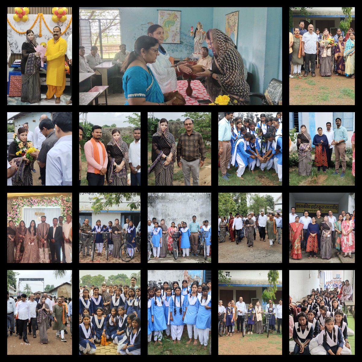 ssjudev's tweet photo. #श्रीमति_संयोगिता_युद्धवीर_सिंह_जूदेव_जी 
प्रदेश कार्यसमिति स्थायी सदस्य, भारतीय जनता पार्टी, छत्तीसगढ़
चंद्रपुर विधानसभा, जिला सक्ती

📅 दिनांक : 24 जुलाई 2026 | कार्यक्रम विवरण

1️⃣आज हरदी स्थित #महानदी_सदन में चंद्रपुर विधानसभा क्षेत्र के विभिन्न ग्रामों से पधारे परिवारजनों एवं क्षेत्रवासियों से आत्मीय मुलाकात एवं सौजन्य भेंट हुई। इस अवसर पर उनका स्नेह, आशीर्वाद एवं मार्गदर्शन प्राप्त हुआ। साथ ही क्षेत्र के जनहित, विकास एवं लोककल्याण से जुड़े विभिन्न महत्वपूर्ण विषयों पर सार्थक चर्चा करते हुए उनके बहुमूल्य सुझाव प्राप्त किए।

2️⃣#ग्राम_कोटमी स्थित शासकीय कन्या उच्चतर माध्यमिक विद्यालय में छत्तीसगढ़ शासन की महत्वाकांक्षी सरस्वती साइकिल वितरण योजना के अंतर्गत आयोजित कार्यक्रम में मुख्य अतिथि के रूप में सम्मिलित हुई। इस अवसर पर किसान मोर्चा जिलाध्यक्ष श्री भूपेंद्र पटेल जी, पूर्व मंडल अध्यक्ष श्री राजेंद्र चौधरी जी, मंडल महामंत्री श्री पन्ना आजाद जी, सोसायटी अध्यक्ष श्री मनीष चौधरी जी, वरिष्ठ भाजपा पदाधिकारी श्री डी.पी. चौधरी जी, श्री विजय पाण्डेय जी, श्री गंगाराम पटेल जी, बीईओ श्री लक्ष्मी नारायण चौहान जी, शाला विकास समिति के पदाधिकारी, प्राचार्य, विद्यालय परिवार, छात्र-छात्राएँ तथा भाजपा के वरिष्ठ पदाधिकारी एवं कार्यकर्ता उपस्थित रहे।

3️⃣#ग्राम_कोटमी में श्री राजेश चौधरी जी के पूज्य पिताजी के दशकर्म उपरांत उनके निवास पहुँचकर शोकाकुल परिवारजनों से भेंट की, दिवंगत आत्मा को श्रद्धांजलि अर्पित करते हुए अपनी गहरी शोक संवेदना व्यक्त की। इस अवसर पर वरिष्ठ भाजपा पदाधिकारी एवं कार्यकर्ता उपस्थित रहे।

4️⃣#ग्राम_साराडीह स्थित शासकीय उच्चतर माध्यमिक विद्यालय में छत्तीसगढ़ शासन की सरस्वती साइकिल वितरण योजना के अंतर्गत आयोजित कार्यक्रम में मुख्य रूप से सम्मिलित हुई। इस अवसर पर मंडल अध्यक्ष श्री दिनेश बरेठ जी, नगर पंचायत अध्यक्ष श्री दीपक साहू जी, भाजपा पदाधिकारी श्री दिलीप गुप्ता जी, श्री शैलेन्द्र बंजारे जी, श्री बलाराम यादव जी, श्री रंगलाल मांझी जी, श्री धरम टंडन जी, बीईओ श्री लक्ष्मी नारायण चौहान जी, शाला विकास समिति के पदाधिकारी, प्राचार्य, विद्यालय परिवार, छात्र-छात्राएँ एवं भाजपा के वरिष्ठ पदाधिकारी तथा कार्यकर्ता उपस्थित रहे।

5️⃣#ग्राम_साराडीह के विद्यालय परिसर में "एक पेड़ माँ के नाम" अभियान के अंतर्गत वृक्षारोपण किया। इस अवसर पर वरिष्ठ भाजपा पदाधिकारी, कार्यकर्ता, प्राचार्य, विद्यालय परिवार एवं छात्र-छात्राएँ उपस्थित रहे।

6️⃣#ग्राम_सीरियागढ़ स्थित शासकीय उच्चतर माध्यमिक विद्यालय में छत्तीसगढ़ शासन की सरस्वती साइकिल वितरण योजना के कार्यक्रम में मुख्य रूप से सम्मिलित हुई। इस अवसर पर मंडल अध्यक्ष श्री दिनेश बरेठ जी, नगर पंचायत अध्यक्ष श्री दीपक साहू जी, भाजपा पदाधिकारी श्री दिलीप सिदार जी, श्री बजरंग सिदार जी, बीईओ श्री लक्ष्मी नारायण चौहान जी, प्राचार्य, शाला विकास समिति के पदाधिकारी, विद्यालय परिवार, छात्र-छात्राएँ एवं भाजपा के वरिष्ठ पदाधिकारी तथा कार्यकर्ता उपस्थित रहे।

7️⃣#ग्राम_खोंधर स्थित शासकीय उच्चतर माध्यमिक विद्यालय में छत्तीसगढ़ शासन की सरस्वती साइकिल वितरण योजना के कार्यक्रम में मुख्य रूप से सम्मिलित हुई। इस अवसर पर मंडल अध्यक्ष श्री दिनेश बरेठ जी, नगर पंचायत अध्यक्ष श्री दीपक साहू जी, भाजपा पदाधिकारी श्री देवराम बरेठ जी, श्री सुरेन्द्र बरेठ जी, सरपंच श्री दुष्यंत पटेल जी, बीईओ श्री लक्ष्मी नारायण चौहान जी, प्राचार्य, शाला विकास समिति के पदाधिकारी, विद्यालय परिवार, छात्र-छात्राएँ एवं भाजपा के वरिष्ठ पदाधिकारी तथा कार्यकर्ता उपस्थित रहे।

8️⃣#ग्राम_खोंधर के विद्यालय परिसर में "एक पेड़ माँ के नाम" अभियान के अंतर्गत वृक्षारोपण किया। इस अवसर पर वरिष्ठ भाजपा पदाधिकारी, कार्यकर्ता, प्राचार्य, विद्यालय परिवार एवं छात्र-छात्राएँ उपस्थित रहे।

9️⃣#नगर_पंचायत_बम्हनीडीह (रोहदा) में भाजपा के वरिष्ठ पदाधिकारी श्री चेतन दास महंत जी के गृह प्रवेश एवं पूजा कार्यक्रम में सम्मिलित होकर परिवारजनों से आत्मीय भेंट की तथा उन्हें हार्दिक बधाई एवं शुभकामनाएँ प्रेषित कीं। इस अवसर पर भाजपा जिलाध्यक्ष जांजगीर श्री अम्बेश जांगड़े जी, श्री विकास शर्मा जी सहित वरिष्ठ भाजपा पदाधिकारी एवं कार्यकर्ता उपस्थित रहे।

🔟#नगर_पंचायत_डभरा में भाजपा जिला उपाध्यक्ष श्री नेतराम चंद्रा जी की सुपुत्री के सगाई समारोह में सम्मिलित होकर नवयुगल को शुभाशीष प्रदान किया तथा परिवारजनों को हार्दिक बधाई एवं शुभकामनाएँ दीं। इस अवसर पर वरिष्ठ भाजपा पदाधिकारी एवं कार्यकर्ता उपस्थित रहे।

📍 कार्यालय – हरदी
श्रीमती संयोगिता युद्धवीर सिंह जूदेव जी