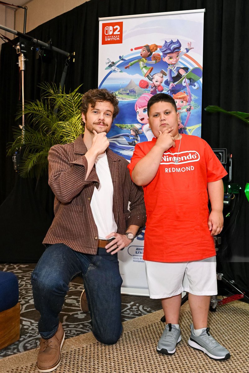 Bestofquaid's tweet photo. Jack Quaid and Christian “The Rizzler” Joseph at Nintendo Lounge at the Variety Studio at SDCC https://t.co/NI1X913ZG3
