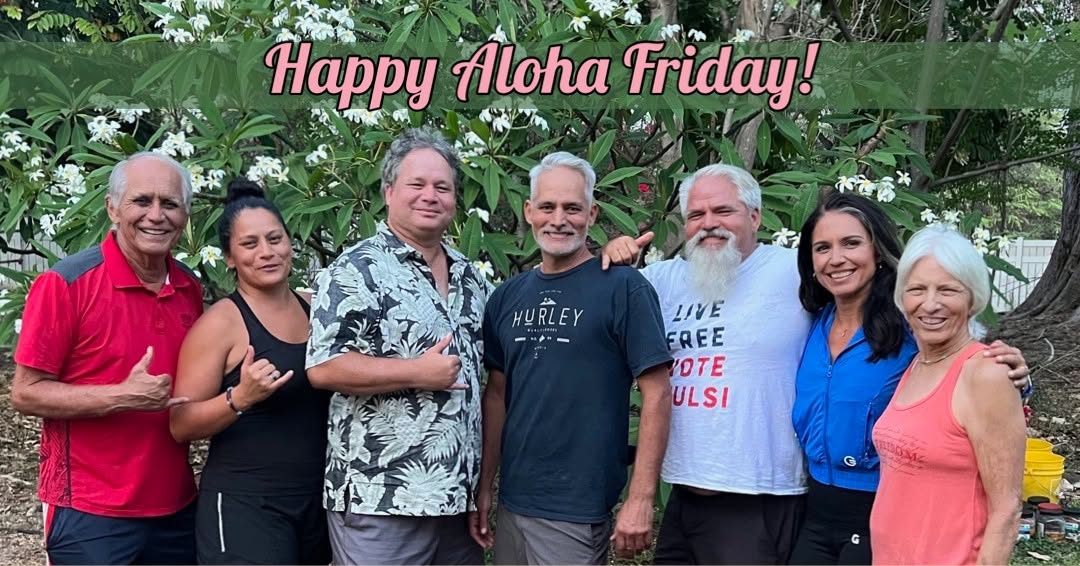 GabbardAloha's tweet photo. #happyalohafriday… “Hold close the ones you love….”  - Tulsi Gabbard https://t.co/EKuf1TMkRT