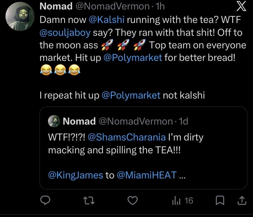 NomadVermon's tweet photo. Never forget them thirsty ass gambling sites and fake journalists ran with LeBron going to the Heat from Internet trolling and fake rumors 😂😂😂 

@Kalshi you still got paid either way, huh? 😂😂😂 https://t.co/C3v4AjEPWr