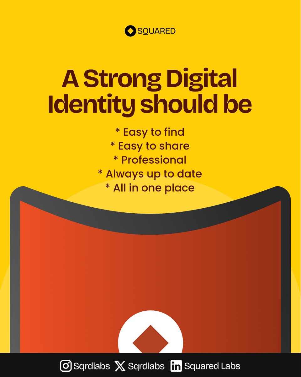 Sqrdlabs's tweet photo. Your digital identity is your first impression.
But if your work is scattered across multiple platforms, people may never see the full picture.
Something better is coming.
Join the Squared waitlist
#squared #buildinginpublic #startup #createch #africantech #techstartup https://t.co/86l0071Xu9