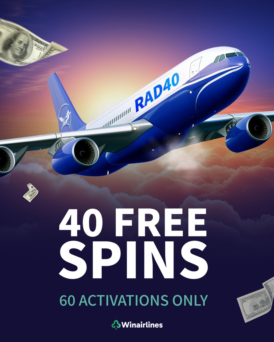 winairlines's tweet photo. THE WEEKEND HAS LANDED ✈️
👩‍💻 Activate promo code RAD40 to get 40 free spins on Book of Ra Deluxe Buy Bonus. The offer is available to the first 50 players to activate the code. https://t.co/asATDVU8zi