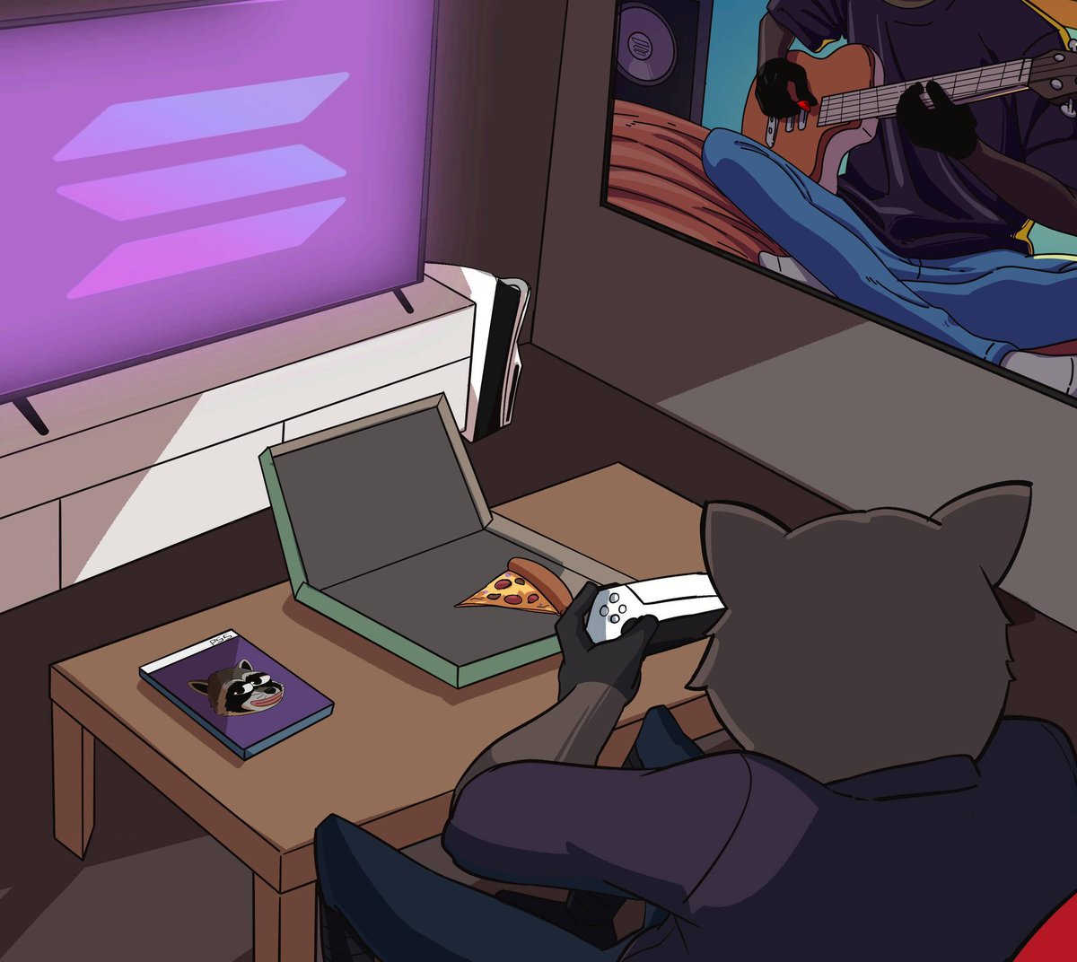 Kuro_Rymz's tweet photo. Gaming, pizza and the next big thing on solana $RAKO https://t.co/zHxpWq9ehu