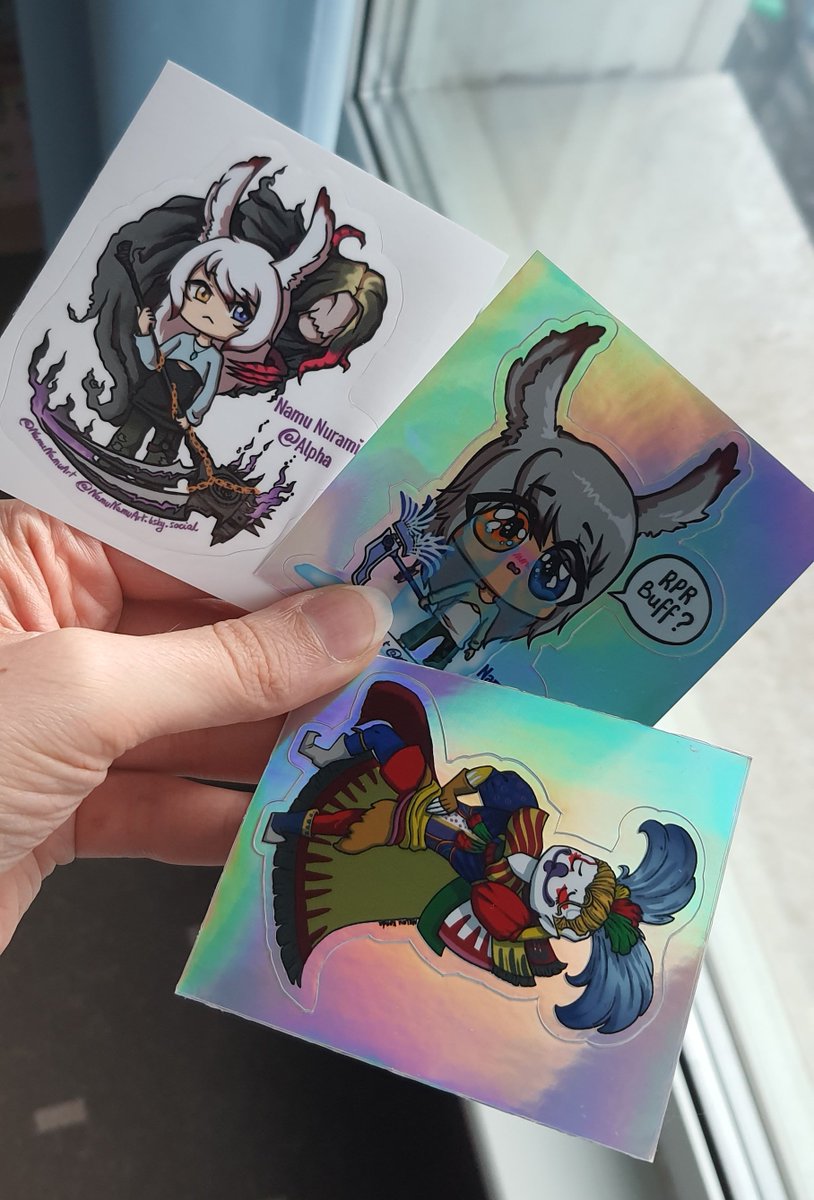 NamuNamuArt's tweet photo. Fan fest Berlin is here! I will have some of my stickers for exchange with friends. Also some additional free UMAD Kefka stickers that were created as a collaboration with my dear friend Nill <3 

#FanfestWOLExchange #FFXIV #FF14 #art #artist #wol #artwork #FFXIVFanFest #UMAD https://t.co/MWJCaVBqAS