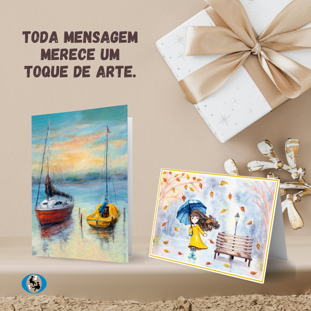 pintoresbocapes's tweet photo. Um cartão pode acompanhar um presente, celebrar uma conquista.
Ou  dizer: "Lembrei de você."
Os cartões da campanha Datas Especiais unem arte e emoção para transformar palavras em lembranças que permanecem.
https://t.co/2xUejVNSgq ou Tel/whatsapp (11) 5053-5100.
#APBPBrasil https://t.co/wAyOukXLGK