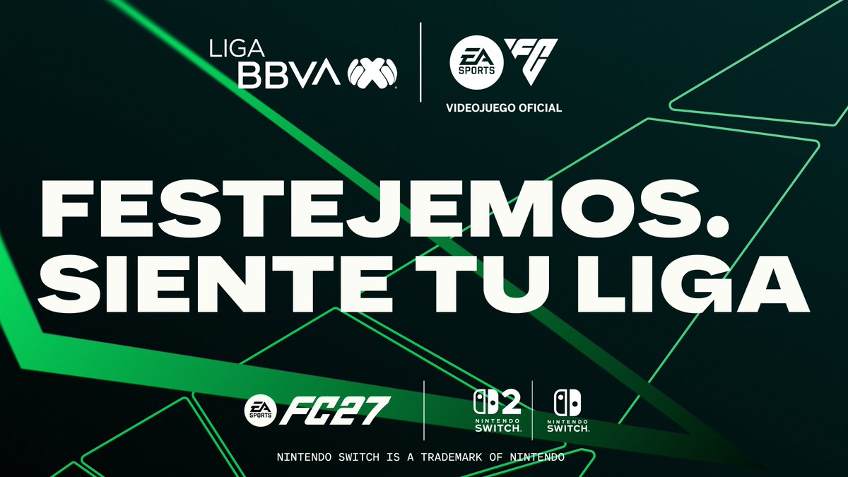 NintendoLatam's tweet photo. ¡La @ligabbvamx llega a @easportsfclatam! 
Disponible el 25 de septiembre.
#FC27 https://t.co/kwWDmK6Rfz