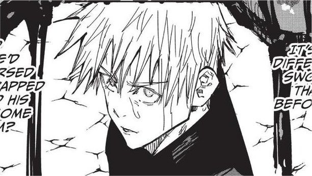 artdiseasee's tweet photo. if i had to remind myself on his expressions from when gojo was fighting toji, i’d probably end up bawling my eyes out due to how he looked confused, confident at times + then scared here ☹️ https://t.co/HaUjiDcyLh