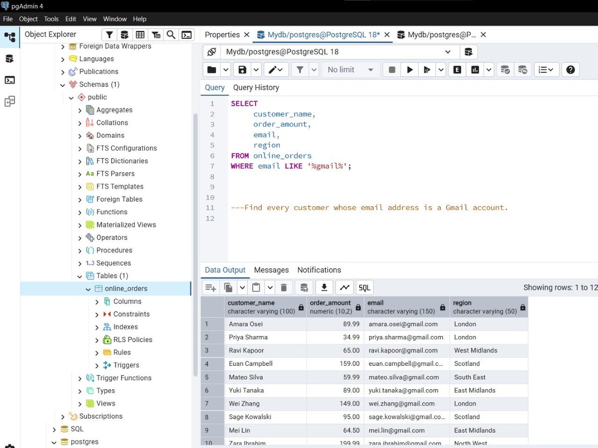 QNnedimma47112's tweet photo. My SQL Journey so far
Wanted to write an epistle which i would still do. 
Hopefully by weekend I'd give my lessons and challenges for my level.

Picture format 
Query 
Question 
Output

Happy weekend🤭
#dataanalysis #dataanalytics #Sql https://t.co/Kjc9N1yslS