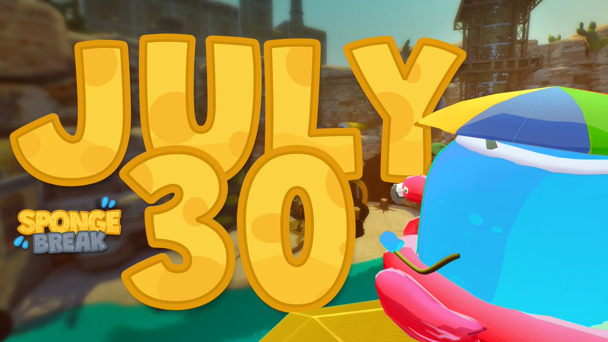 goosebytegames's tweet photo. I know we only just announced our game, but...

🎉🎉 SURPRISE! 🎉🎉
Sponge Break launches NEXT WEEK on Steam!

Grab your best buoy and join us ✨JULY 30✨
🗓️ https://t.co/caK3CClXLv https://t.co/K1ShOWt7Vs
